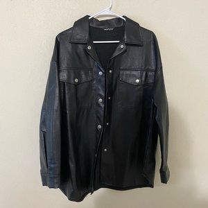 Shein Black Leather Jacket
